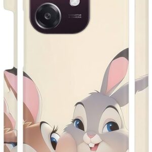 Cute Rabbit Couple Designer Printed Hard Back Cover for OPPO A3 5G and OPPO A3x 5G